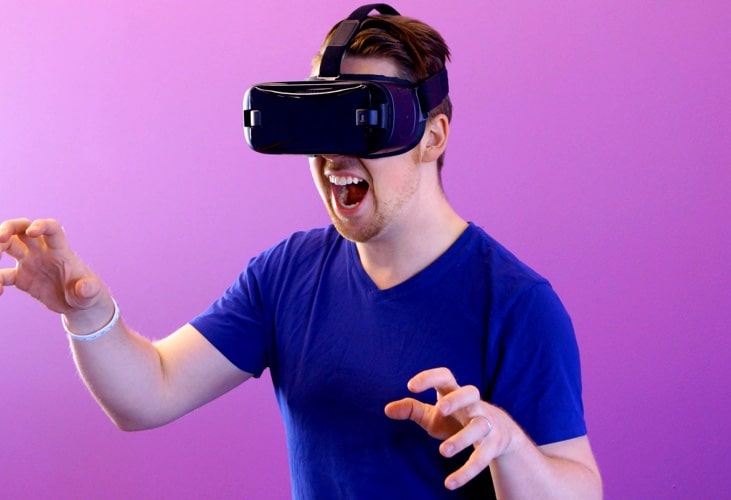 A person using VR